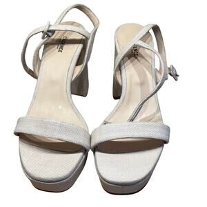 L'Agence Odila Sandal in Ecru Women's Size 41 (US 11) Floor Model With STAINS